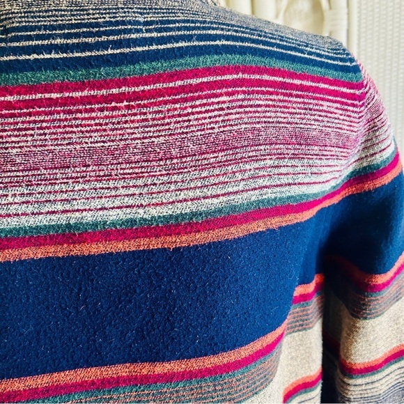 Woolrich Horizon View Half Zip Flannel Pullover Multicolor Stripes size S / P - Picture 7 of 16